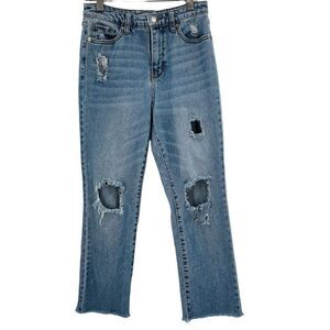 Wild Fable Cropped Ankle Length Distressed High Waisted Boot Cut Jeans
